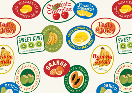 Adesivos de fruta
