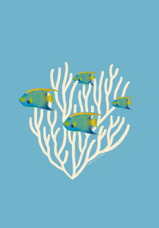 Peixes no coral