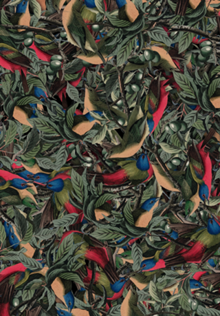 Pattern Pássaros e Folhas Vintage
