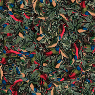 Pattern Pássaros e Folhas Vintage