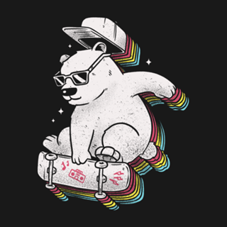 Rainbow Skate Bear
