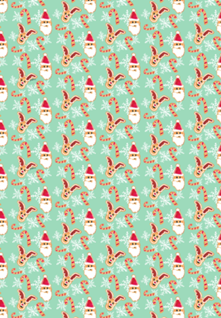 Estampa Cookies e flocos de Natal
