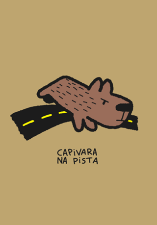 Capivara na pista