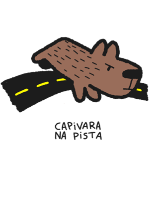 Capivara na pista