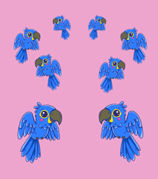 Arara azul - Coleção Fauna Fofa