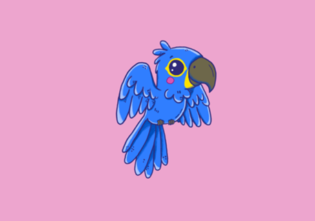 Arara azul - Coleção Fauna Fofa