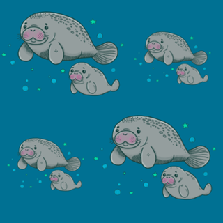 Peixe Boi - Coleçãp Fauna Fofa