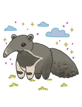 Tamanduá Bandeira - Fauna Fofa