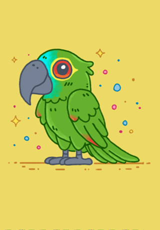 Papagaio Verdadeiro - Fauna Fofa
