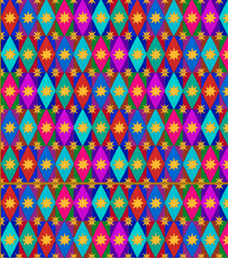 Ladrilho estrelado colorido