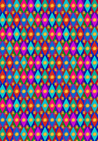 Ladrilho estrelado colorido