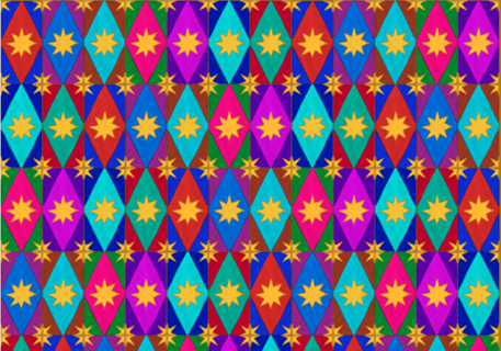 Ladrilho estrelado colorido
