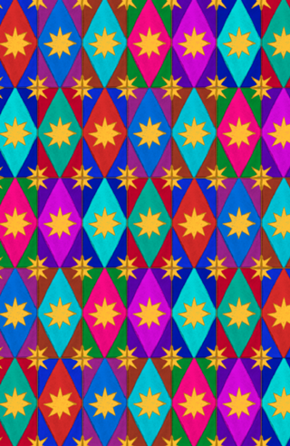 Ladrilho estrelado colorido