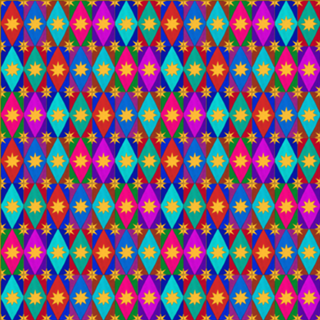 Ladrilho estrelado colorido