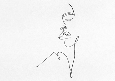 Linhas Minimalista Silhueta Feminina 1