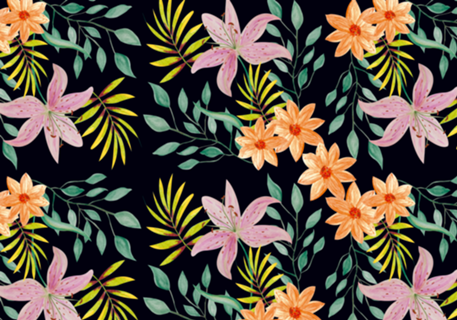 Floral Preto