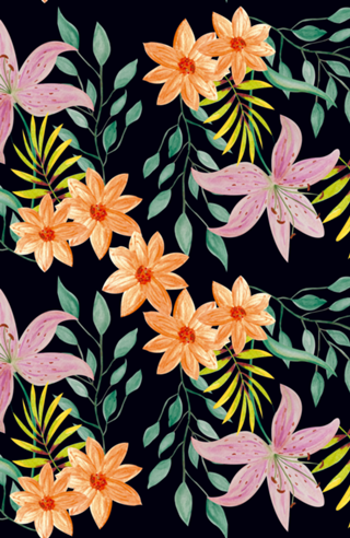 Floral Preto