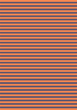 Autumn Orange and Navy Blue Vintage Thin Stripes