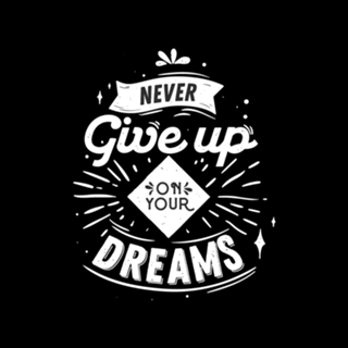 Never Give Up - Lettering