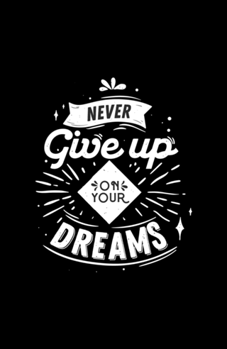 Never Give Up - Lettering