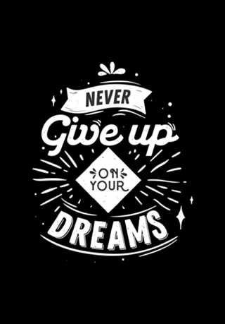 Never Give Up - Lettering