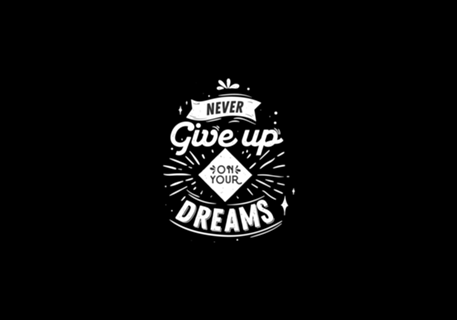 Never Give Up - Lettering