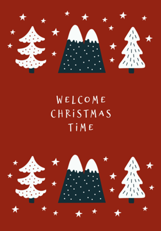 Cartão - WELCOME CHRISTMAS TIME