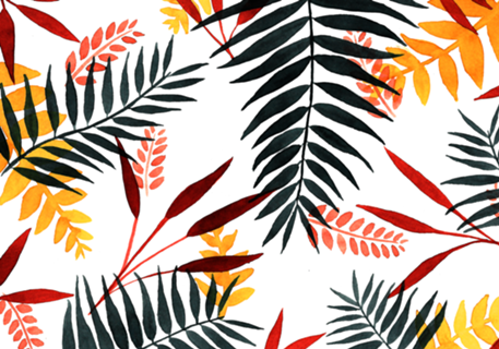 Outono tropical em aquarela