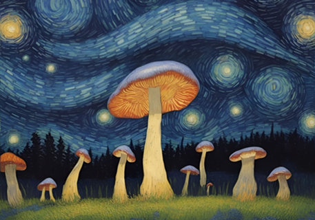 Cogumelos do Van Gogh 1