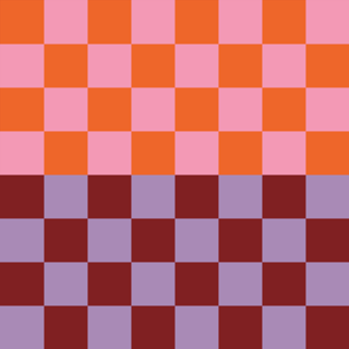 Quadriculado Fun - Roxo Laranja