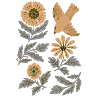 Flores e pássaro