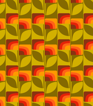 Flores Geométricas Retro