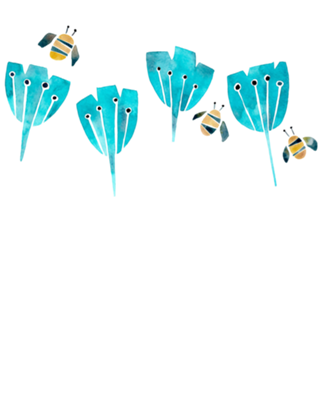 Tulipas Abstratas | Turquesa