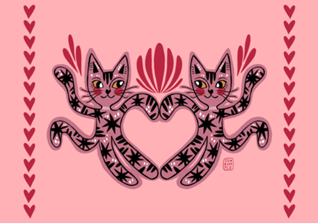 Gatitos enamorados