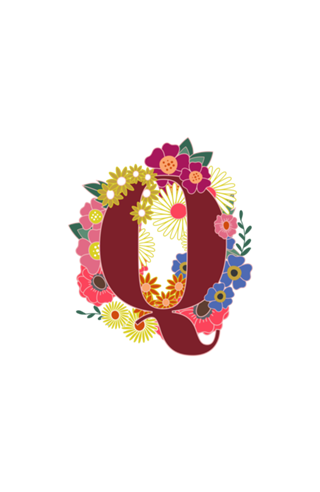 Monograma Floral Q