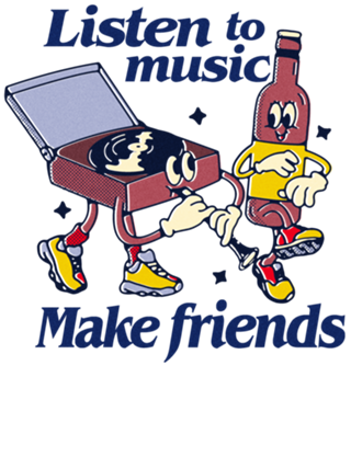 Listen to music make friends