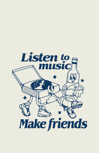 Listen to music make friendss