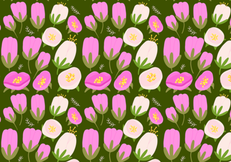 Floral fundo verde