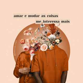 Colagem amar e mudar as coisas