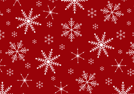 Classic Christmas White Snowflakes in Red