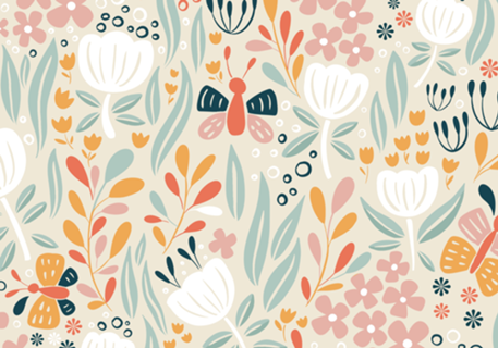 Manhã de Primavera // Floral // Rosa e Creme