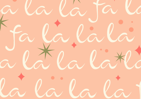 Fa la la // Canção de Natal // Coral // Lettering