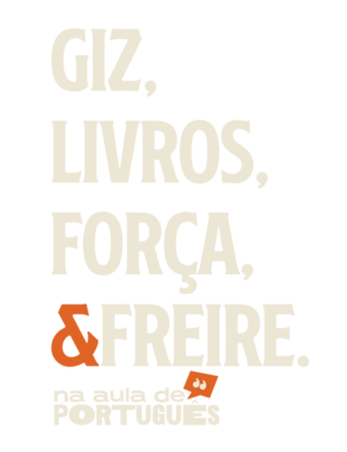 Camiseta Na aula de português - Freire Branca