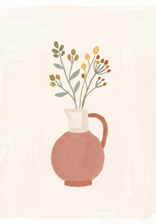 Vaso de Flores com florzinhas