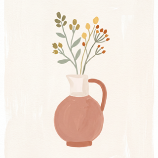Vaso de Flores com florzinhas