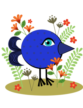 Passarinho floral