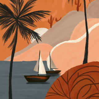 Paisagem III, Barcos