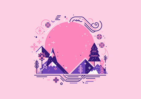Paisagem rosa