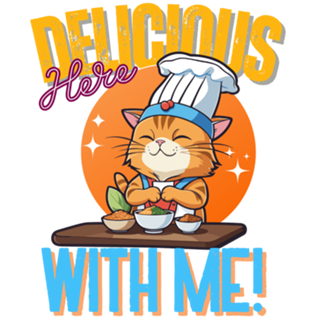 Gatinho chef, gato cozinheiro, delícias aqui