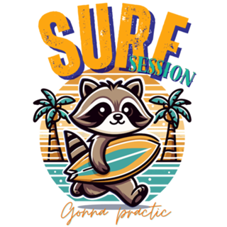 Sessão de surf, Guaxinim no surf